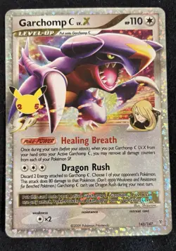 Pokemon Garchomp TCG 145/147 C LV.X 25th Anniversary Celebrations NM/M Condition - Image 1