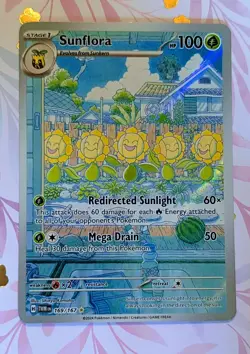 Sunflora 169/167 Sv06: Twilight Masquerade Holo Pokemon English TCG Card NM - Image 1