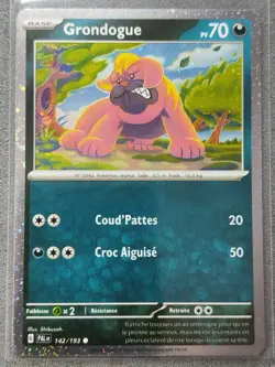 Carte POKEMON FR - EV02 Evolutions a Paldea 142/193 Grondogue Holo Cosmo Neuf - Image 1