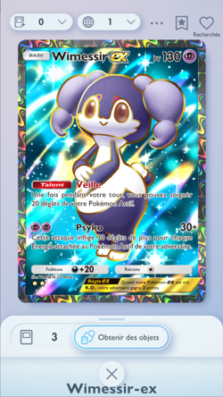 Indeedee Full Art, Pokemon TCG Pocket, French language, Mega-Rising - Image 1