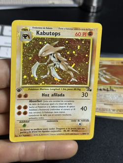 SPANISH 1st Edition Kabutops 9/62 Fossil 2000 WOTC Pokemon Card TCG - Image 3