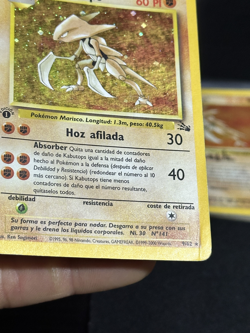 SPANISH 1st Edition Kabutops 9/62 Fossil 2000 WOTC Pokemon Card TCG - Image 5