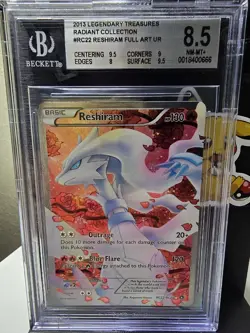 Pokemon Reshiram RC22/RC25 Legendary Treasures Radiant Collection BGS NM-MT 8.5 - Image 1