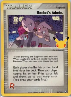 Pokemon TCG Rockets Admin 86/109 Team Rocket Returns Holo NM - Image 1