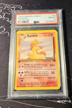 Pokemon TCG - Rapidash 1st Edition - 44/64 - Jungle - PSA 8 - Graded - Image 1