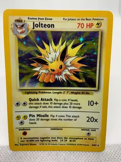 Jolteon Jungle 4/64 Holo Rare No Symbol ERROR Misprint Pokemon TCG - Image 2