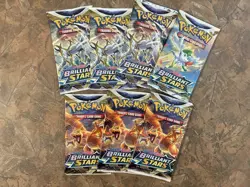Lot Of 7 | Pokemon TCG SWSH Brilliant Stars Booster Packs | Factory Sealed 820650809972 - Image 1