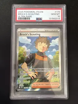 2025 POKEMON JAPANESE SV9-BATTLE PARTNERS 123 BROCK'S SCOUTING SUPER RARE PSA 10 - Image 1