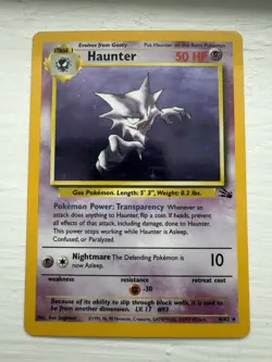 Pokemon WOTC Card - Haunter - Fossil Set - Holo Rare - 6/62 - LP - Image 2
