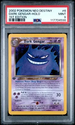 Dark Gengar-Holo 2002 Pokemon Neo Destiny #6 1st Edition PSA 9 - Image 1
