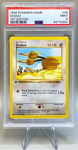 Pokemon 1ST EDITION SHADOWLESS Doduo #48/102 - 1999 Base Set - PSA 9 MINT (MT)!! - Image 1