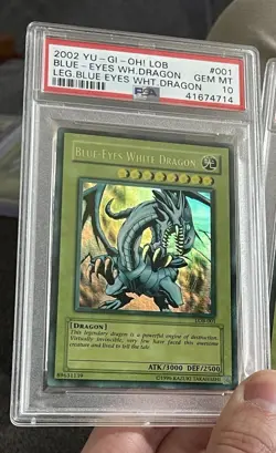 Yu-Gi-Oh! Blue-Eyes White Dragon Legend of Blue Eyes Unlim. LOB-001 FADED PSA 10 - Image 1