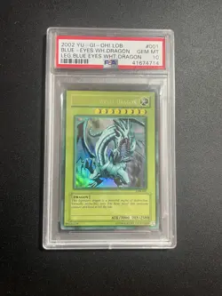 Yu-Gi-Oh! Blue-Eyes White Dragon Legend of Blue Eyes Unlim. LOB-001 FADED PSA 10 - Image 4