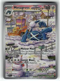 Metagross 178/162 SV05: Temporal Forces NM-/LP+ Pokemon Card TCG - Image 1