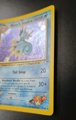 Misty's Seadra 9/132 Prerelease Holo Pokemon Card NM - Image 2