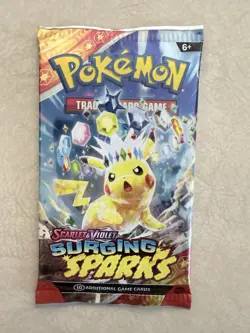 1x Pokemon Scarlet And Violet Surging Sparks Factory Sealed 10 Card Booster Pack - Image 1