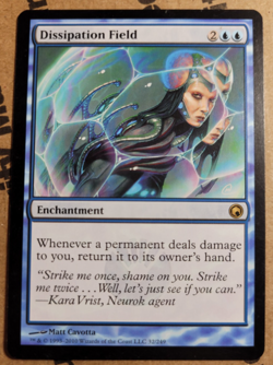 Dissipation Field Scars of Mirrodin LP Blue Rare MAGIC GATHERING CARD - Image 1