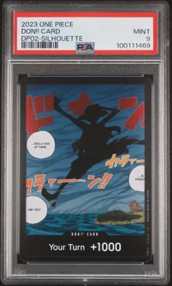 2023 ONE PIECE DOUBLE PACK VOLUME 2 DON!! CARD SILHOUETTE PSA 9 - Image 1