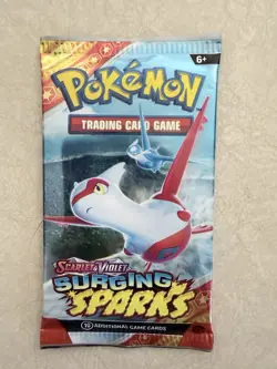 1x Pokemon Scarlet And Violet Surging Sparks Factory Sealed 10 Card Booster Pack - Image 1