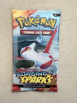 1x Pokemon Scarlet And Violet Surging Sparks Factory Sealed 10 Card Booster Pack - Image 1
