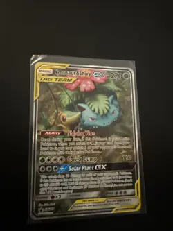 Venusaur and Snivy GX SM 229 Full Art Tag Team Promo Card NM Condition - Image 1