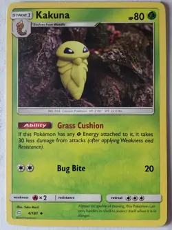 Kakuna 4/181 - LP / VLP - Yuka Morii Clay Art - Team Up Sun Moon Pokemon Card - Image 1