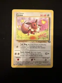 Pokemon TCG Eevee Jungle 1999 Vintage Common Card LP Condition - Image 1