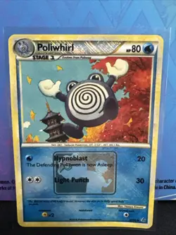 Poliwhirl 37/95 Unleashed Crosshatch Reverse Holo Pokemon League Promo TCG Card - Image 1