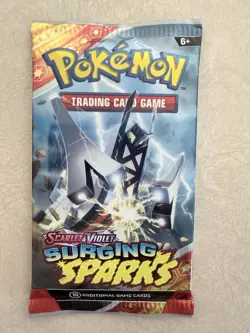 1x Pokemon Scarlet And Violet Surging Sparks Factory Sealed 10 Card Booster Pack - Image 1