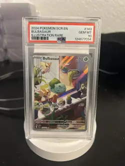 Bulbasaur Stellar Crown Illustration PSA 10 Rare Card 143/142 - Image 1