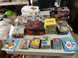 Huge Pokemon Collection With Tins, Cards, Battle Deck League Deck. - Image 1