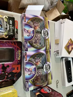 Huge Pokemon Collection With Tins, Cards, Battle Deck League Deck. - Image 2