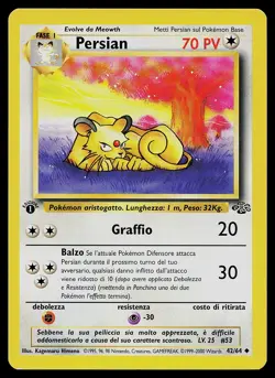 Pokemon Card Persian 42/64 Jungle 1st Edition ITALIAN - Image 1