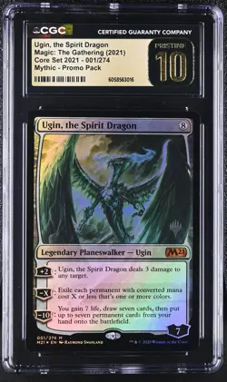 UGIN, THE SPIRIT DRAGON Promo Pack Foil Mythic CGC Pristine 10 MTG [Nostalgium] - Image 1