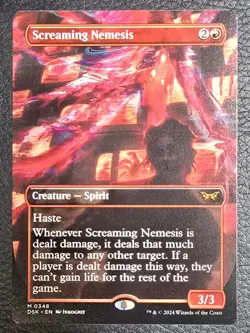 Screaming Nemesis (Borderless) Duskmourn: House of Horror Regular MTG NM Magic - Image 1