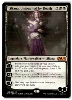 MTG Liliana, Untouched by Death - Core Set 2019 Moderately Played English - Image 1