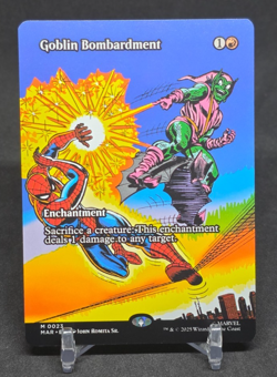 MTG Magic the Gathering Spider Man Goblin Bombardment Mythic Borderless M 0023 - Image 1
