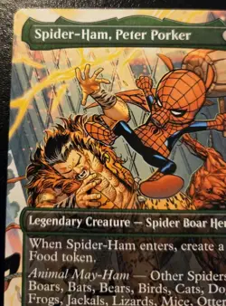 Spider-Ham Peter Porker (Borderless) 0201 Rare Spider-Man Magic: The Gathering - Image 2