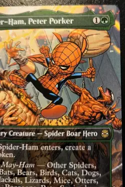 Spider-Ham Peter Porker (Borderless) 0201 Rare Spider-Man Magic: The Gathering - Image 3