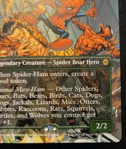 Spider-Ham Peter Porker (Borderless) 0201 Rare Spider-Man Magic: The Gathering - Image 5