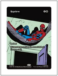 1x Reprieve, Borderless Art, Spider-Man Marvel, Magic MTG NM - Image 1