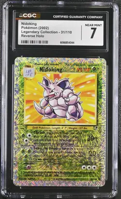 CGC 7 Nidoking 2002 Legendary Collection 31/110 Reverse Holo Pokemon Card - Image 1