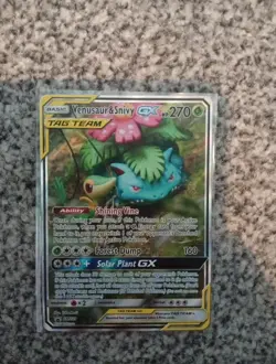 Venusaur Snivy GX Tag Team SM229 Yuka Morii Black Star Promo Pokemon Card - Image 1