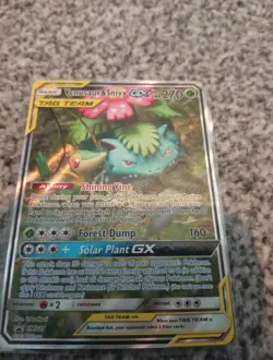 Venusaur Snivy GX Tag Team SM229 Yuka Morii Black Star Promo Pokemon Card - Image 2