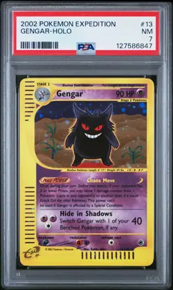 2002 POKEMON EXPEDITION #13 GENGAR-HOLO PSA 7 - Image 1