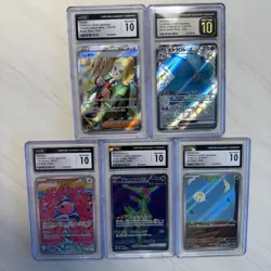Pokemon CGC Modern Japanese slabs Grade 10 & Grade 8 - lot Of 5 - Image 1