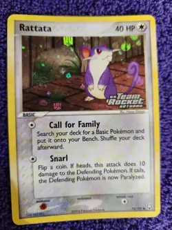 Rattata 72/109 Team Rocket Returns Stamped Reverse Holo Pokemon *NICE* - Image 1