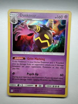 Pokemon TCG Dusknoir Holo Rare 85/236 Cosmic Eclipse Near Mint - Image 1