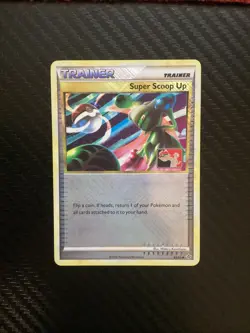 Super Scoop Up Trainer Crosshatch Holo Unleashed Pokemon League 83/95 2010 LP - Image 1