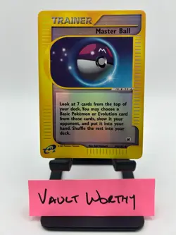 2002 Pokemon Expedition Master Ball 143/165 Reverse Holo EREADER - Image 1